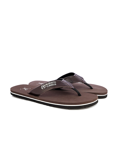 

Alberto Torresi Men Brown Thong Flip-Flops