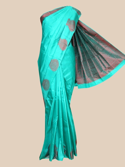 

The Chennai Silks Green & Maroon Pure Silk Fusion Arani Saree