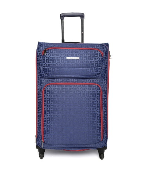

Tommy Hilfiger Unisex Blue Patterned Small Trolley Bag