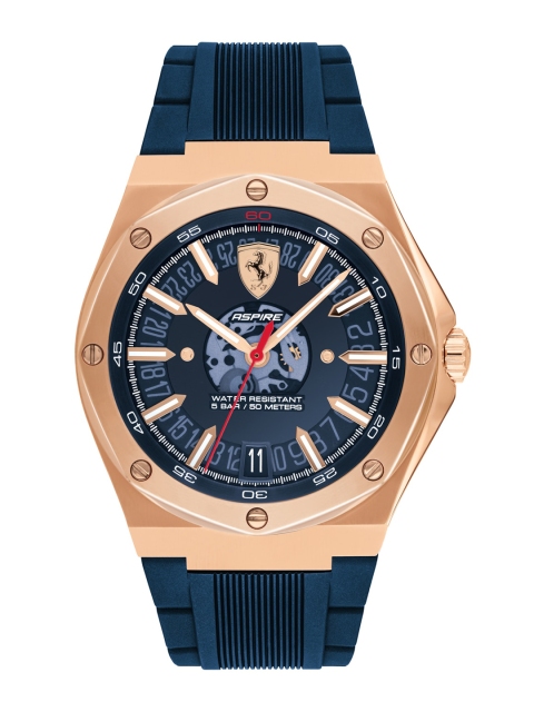 

SCUDERIA FERRARI Men Blue Brass Dial & Blue Straps Analogue Watch 0830843