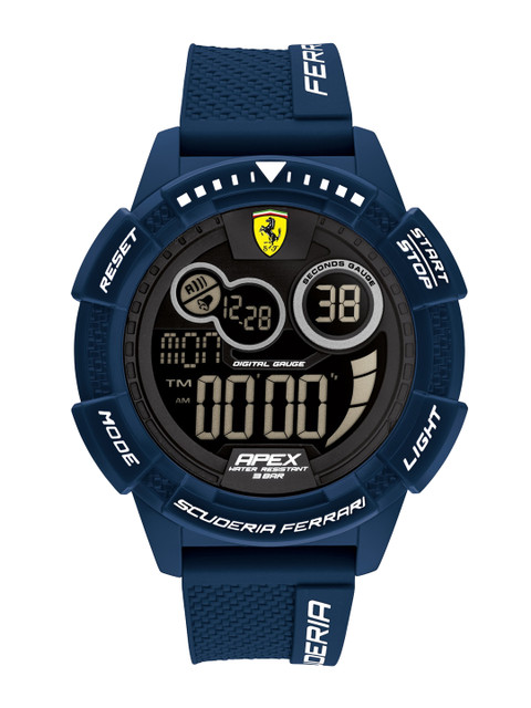 

SCUDERIA FERRARI Men Black Brass Dial & Blue Straps Digital Watch 0830858