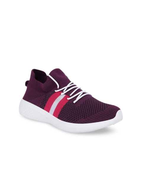 

FAST TRAX Women Purple Woven Design Slip-On Sneakers