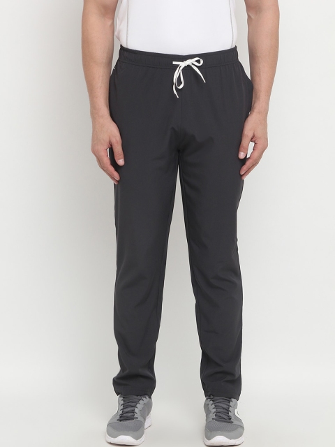 

PERFKT-U Men Grey Mid-Rise Solid Track Pants