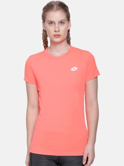 

Lotto Women Solid Orange T-shirt