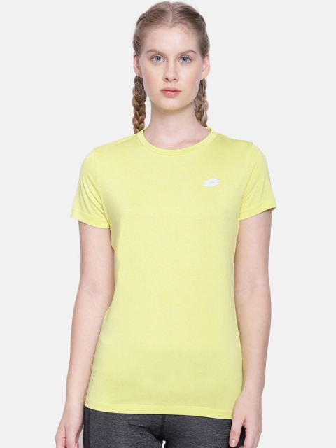 

Lotto Women Yellow Solid T-shirt