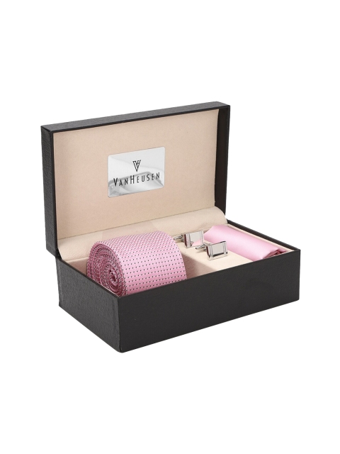

Van Heusen Men Pink & Silver-Toned Accessory Gift Set