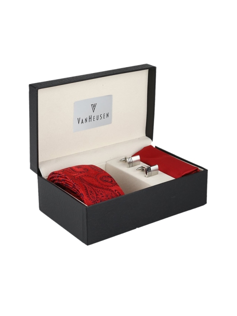 

Van Heusen Men Red & Black Accessory Gift Set