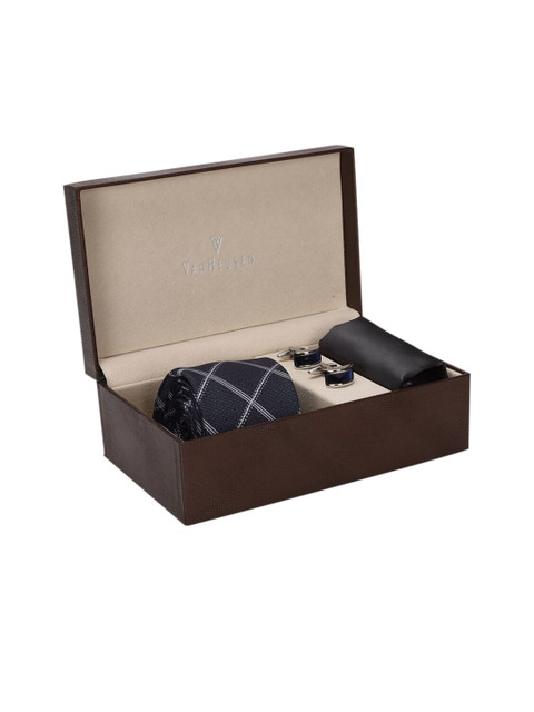 

Van Heusen Men Grey & Silver-Toned Accessory Gift Set