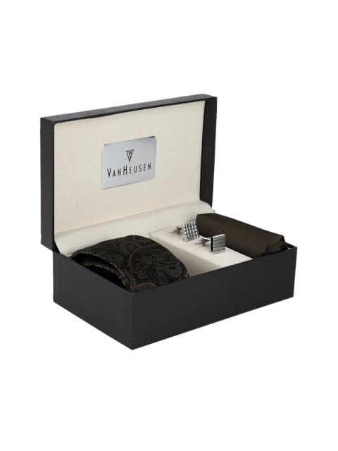

Van Heusen Men Olive Green & Black Accessory Gift Set