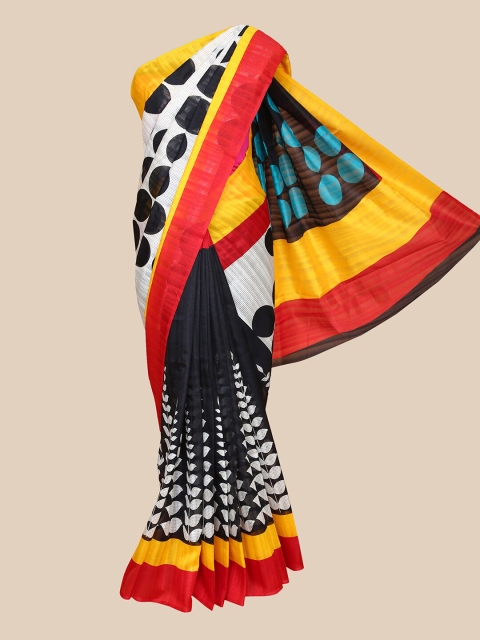 

The Chennai Silks Black & Yellow Fusion Saree
