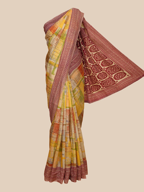 

The Chennai Silks Yellow & Green Saree