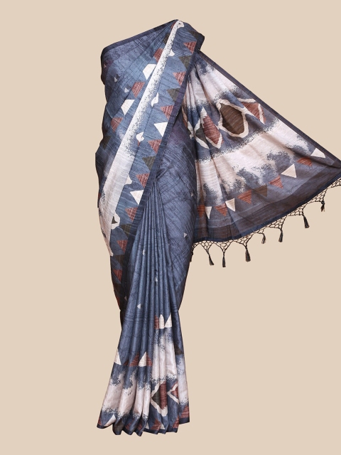 

The Chennai Silks Multicoloured Geometric Printed Chanderi Saree, Multi