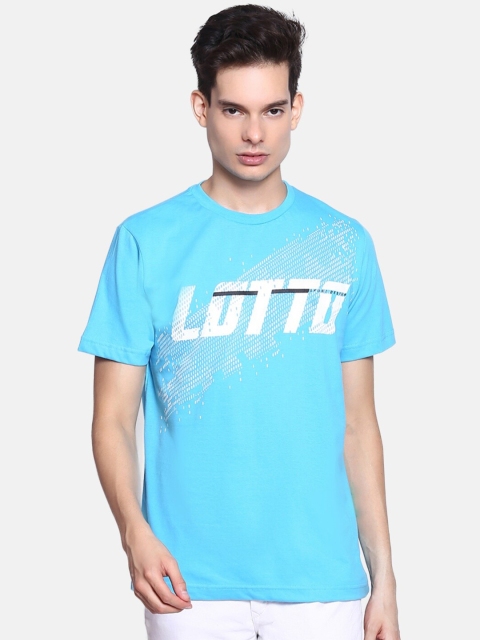 

Lotto Men Blue Brand Logo Printed T-shirt