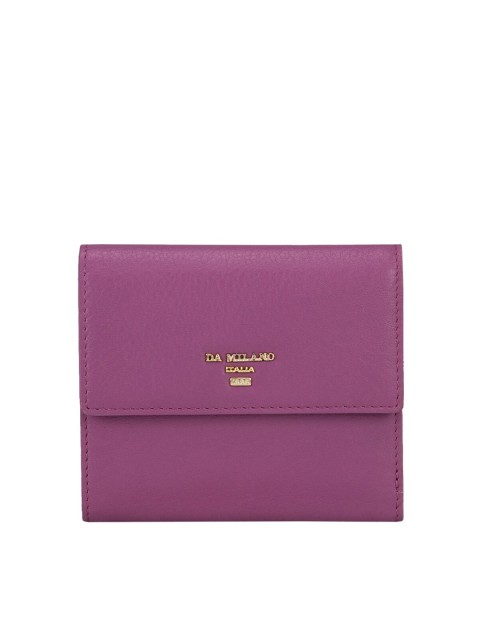 

Da Milano Women Purple Leather Three Fold Wallet