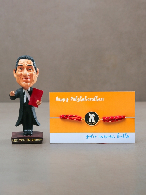 

Bigsmall Black & White Lawyer Bro Rakhi Gift Set