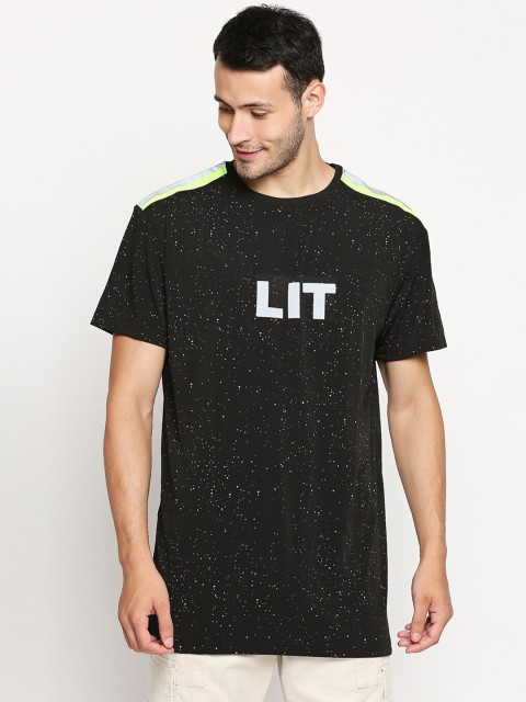 

GULLY Men Black Printed Relaxed Fit T-shirt