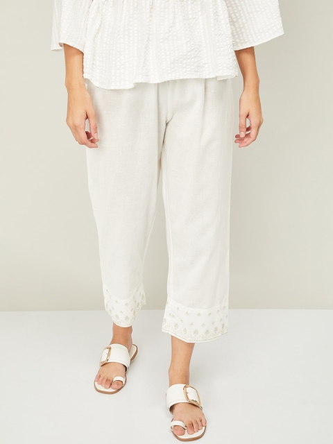 

Melange by Lifestyle Women White Trousers