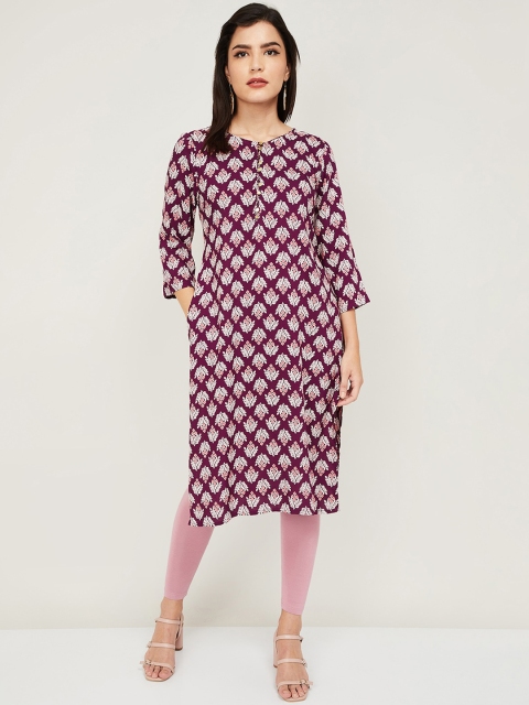 

Melange by Lifestyle Women Purple Printed Kurta