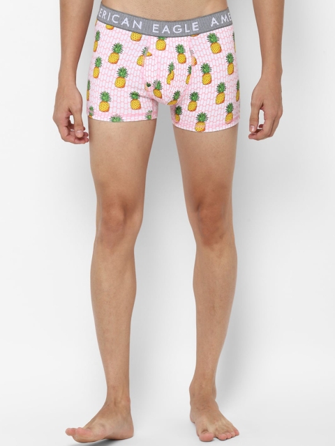 

AMERICAN EAGLE OUTFITTERS Men Pink & Yellow Printed Trunk