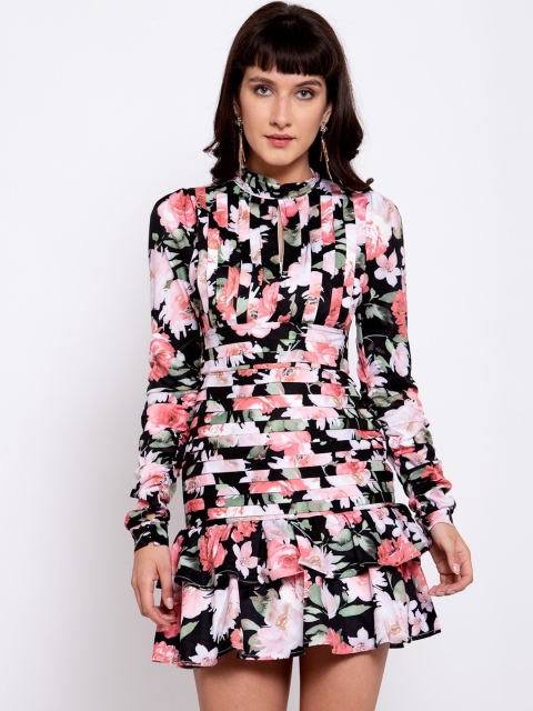 

iki chic Multicoloured Floral A-Line Mini Dress, Multi