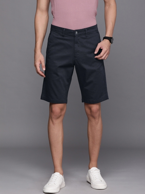 

Allen Solly Men Navy Blue Slim Fit Mid-Rise Regular Shorts