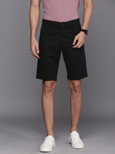 

Allen Solly Men Black Slim Fit Mid-Rise Regular Shorts