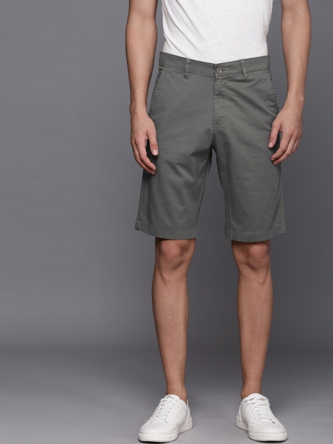 

Allen Solly Men Grey Slim Fit Mid-Rise Chino Shorts