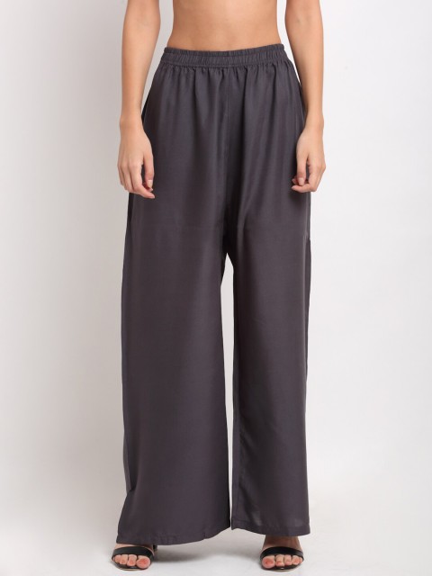

NEUDIS Women Grey Flared Ethnic Palazzos