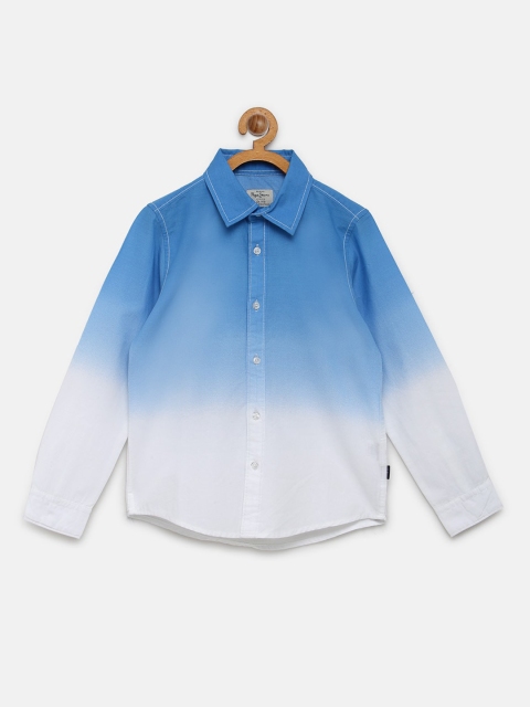 

Pepe Jeans Boys Blue Printed Cotton Casual Shirt