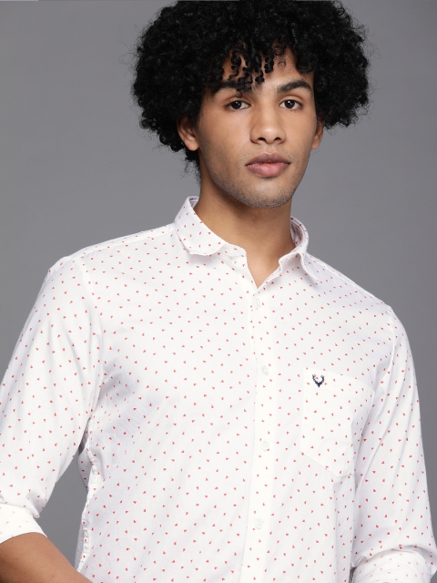 

Allen Solly Men White & Pink Modern Fit Printed Casual Shirt