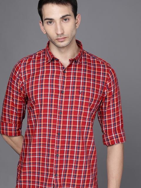 

Allen Solly Men Multicoloured Modern Fit Opaque Checked Casual Shirt, Multi