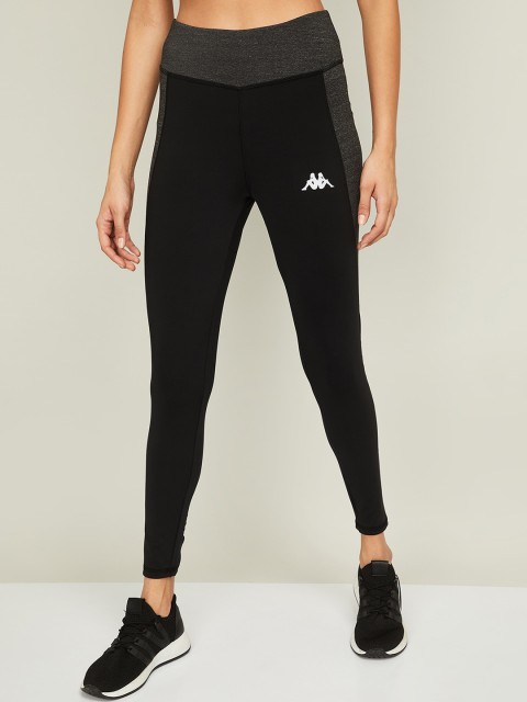 

Kappa Women Black & Grey Tights