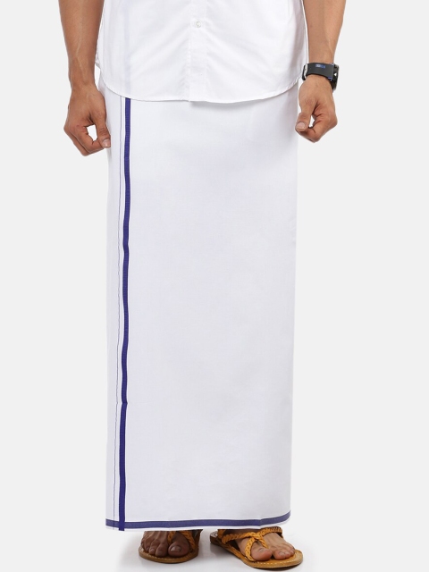 

RAMRAJ COTTON Men White Solid Pure Cotton Dhoti