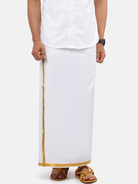 

Ramraj Men White Solid Pure Cotton Dhoti