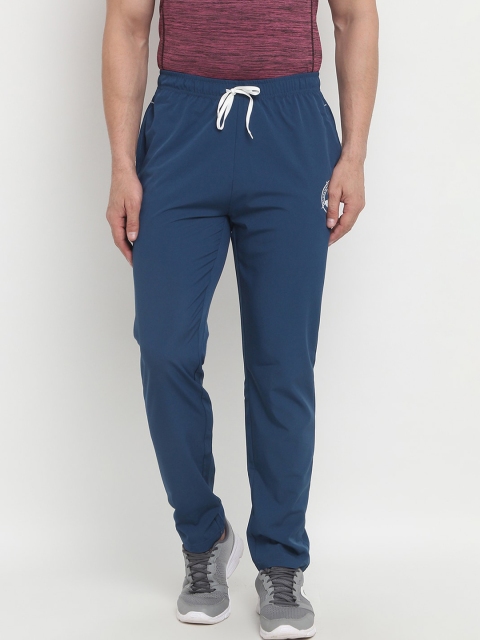 

PERFKT-U Men Blue Solid Hdra-Cool Antimicrobial Running Track Pants