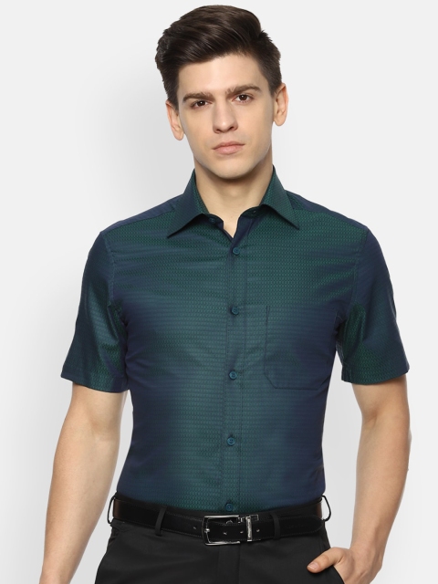 

Louis Philippe Men Green Printed Casual Shirt