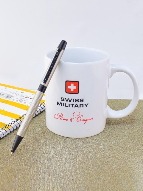 

SWISS MILITARY Silver-Toned & Black Supreme Ball Pen