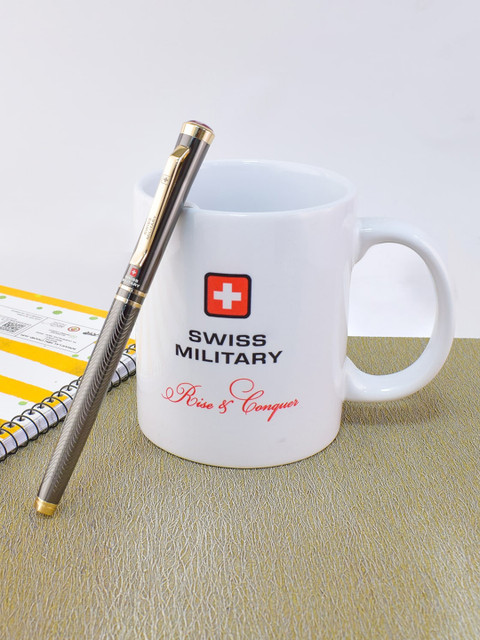 

SWISS MILITARY Black & Gold-Toned Innova Roller Ball Pen