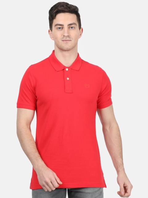 

Monte Carlo Men Red Polo Collar T-shirt