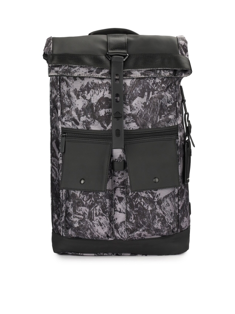 

BANGE Unisex Purple & Black Printed Polyester Laptop Bag