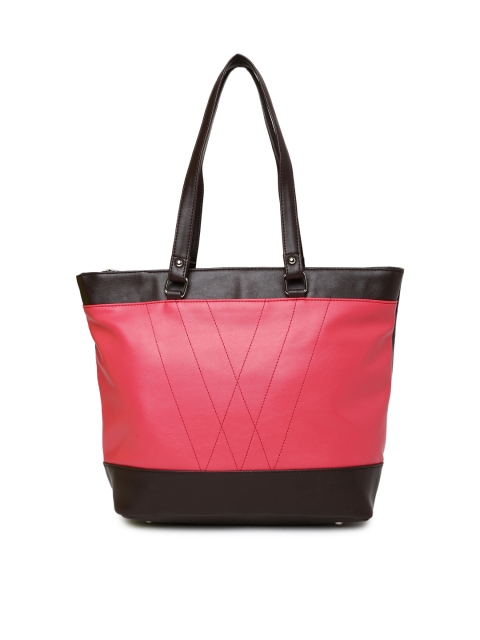 

DressBerry Pink & Brown Colourblocked Shoulder Bag