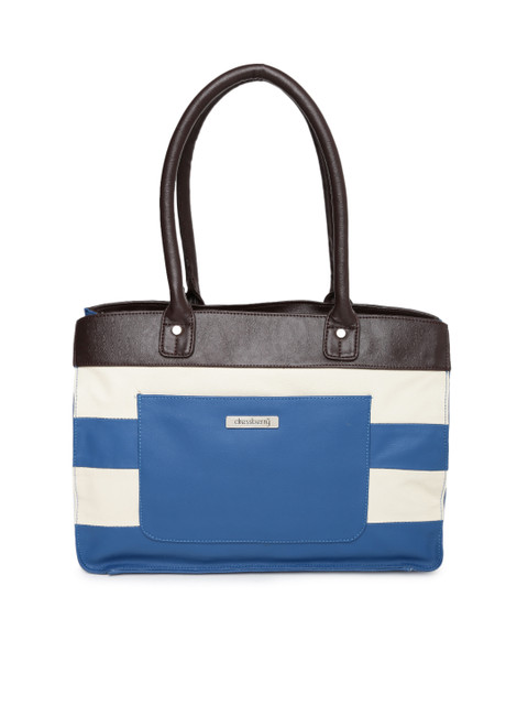 

DressBerry Navy & Off-White Colourblocked Shoulder Bag, Blue