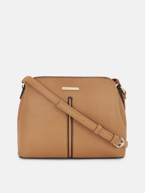 

Forever Glam by Pantaloons Women Tan Structured Sling Bag