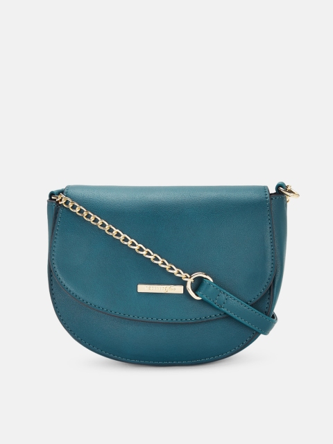 

Forever Glam by Pantaloons Teal Half Moon Sling Bag