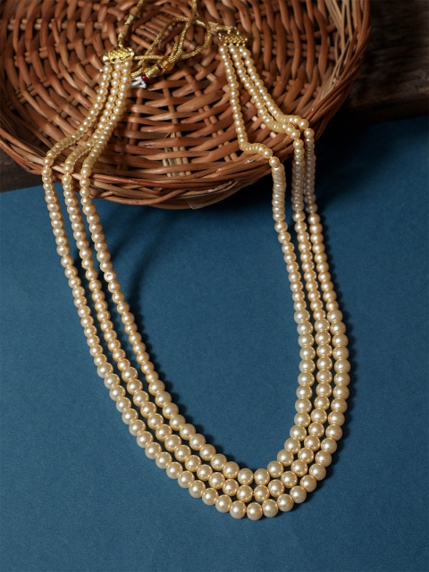

KARATCART Men Gold-Toned Handcrafted Maharaja Moti Mala