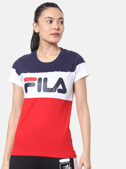

FILA Women Red Typography T-shirt