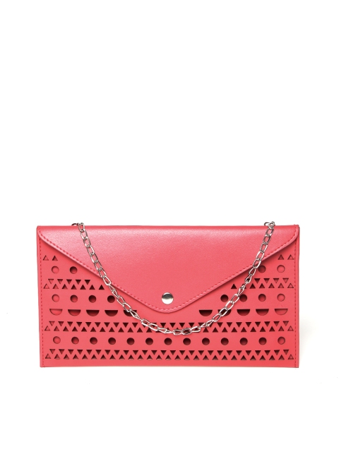 

DressBerry Pink Cut-Out Clutch with Detachable Chain Strap