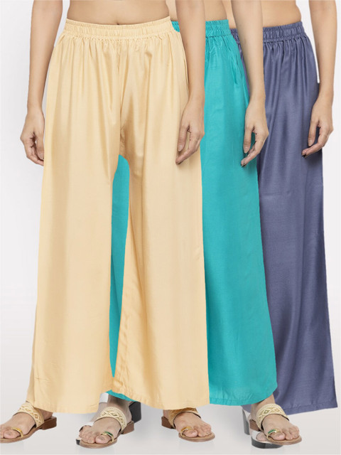 

NEUDIS Women Set Of 3 Ethnic Palazzos, Nude