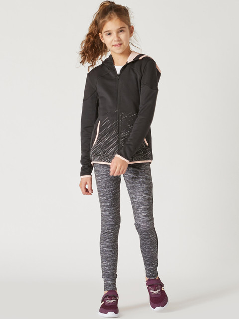 

Domyos By Decathlon Black-Grey Colourblock Warm Fitness Pant