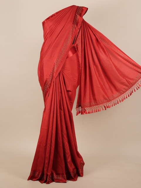 

Pothys Red Jute Silk Saree